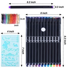 48 Pack Scrapbooking Supplies Kit – Washi Tape, Stencils, Planner Pens & DIY Too