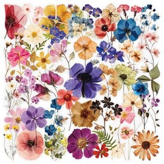 200PCS Transparent Plant Flower Leaf Stickers PET Decorative Water Cups Handbook