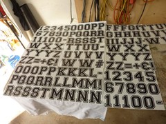 18 Sheets 3 Inch Vinyl Letter Stickers Self Adhesive Alphabet & Numbers