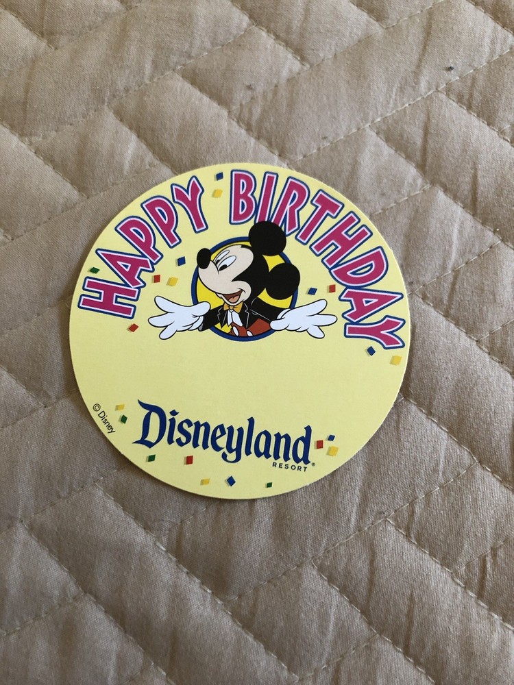 Disneyland Happy Birthday Sticker X 1 – Rare and New.