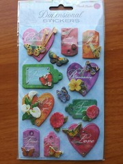 Gifted Line Punch Studio Dimensional Stickers – Hearts and Romance 4″ x 6″