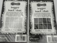 Dylusions Text Stickers Bigger Back Chat Set of 2 White and Black
