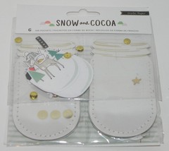 LOT SNOW AND COCOA CHRISTMAS EMBELLISHMENTS BRADS TAGS CRATE PAPER PLUS OTHERS
