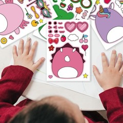 18Pcs Cartoon Make a Face Stickers,Mixed and Matched with 6 Designs Character…