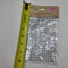 Crafter’s Square Gemstone Stickers Glitter Clear Rhinestone Adhesive Sheet NEW