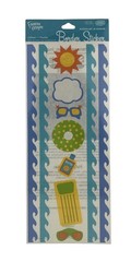 Frances Meyer Summer Border Stickers Waves Sun Raft Sunglasses Tube 1 Sheet New