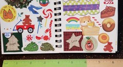 SMALL STICKERBOOK 1 HANDMADE STUCK STICKERS VINTAGE RETRO NEW
