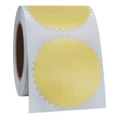 Hybsk Gold Metallic Certificate Sealing Labels Awards Legal Embossing Stickers