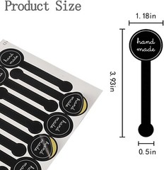 300 Pcs Handmade Food Baking Seal Stickers Labels, Adhesive Bakery Stickers