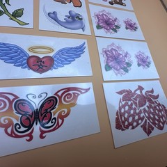 Vintage Y2k Temporary Tattoos Lot Of 20 NEW Girly Butterfly Dolphins 2004-2008