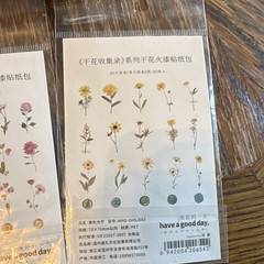 Dried Flowers Sticker Pack, Multicolor Flowers & Plants/Variety of Colors