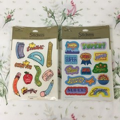 Vintage Hallmark School Teacher Reward Stickers Super Great Job 1983 1984 Lot
