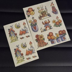 Vintage y2k Cottagecore Sticker Sheet mod Bundle Lot Bunny Garden Flower Birds