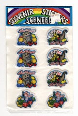 Souvenir of LAS VEGAS Puffy Scented Stickers Anonymous Made in Taiwan NOS Scarce
