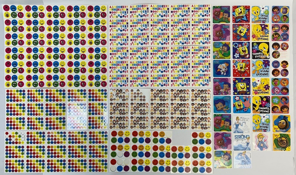 LOT 153 SmileMakers Sticker Sheets Y2K 2000s 2010s Spongebob Tweety Nickelodeon