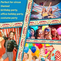 Carnival Tickets Single Roll Raffle Tickets for Events, Classroom or Carnival…