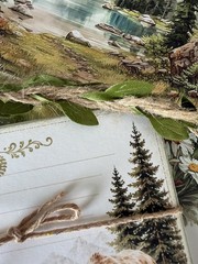 Mountain Bear Moose Junk Journal Ephemera Kit 151 Pc Forest Cabin Scrapbook Pape