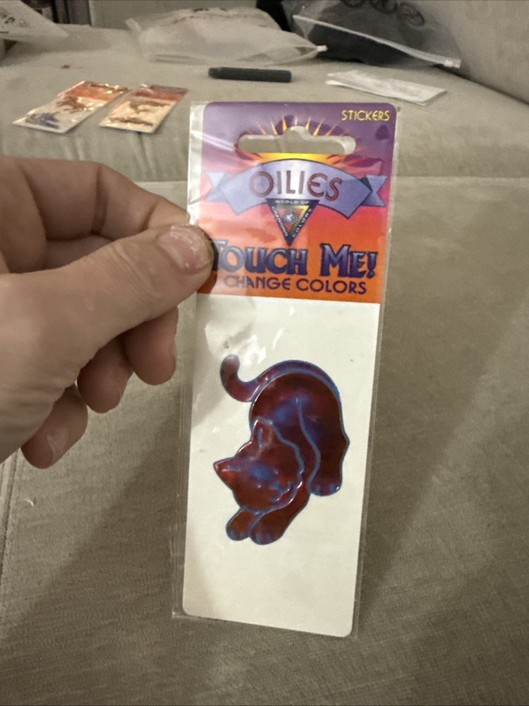 Vintage Oilies 80’s/90’s Touch Me Large Cat NIP Changes Color MYSTIC Rare