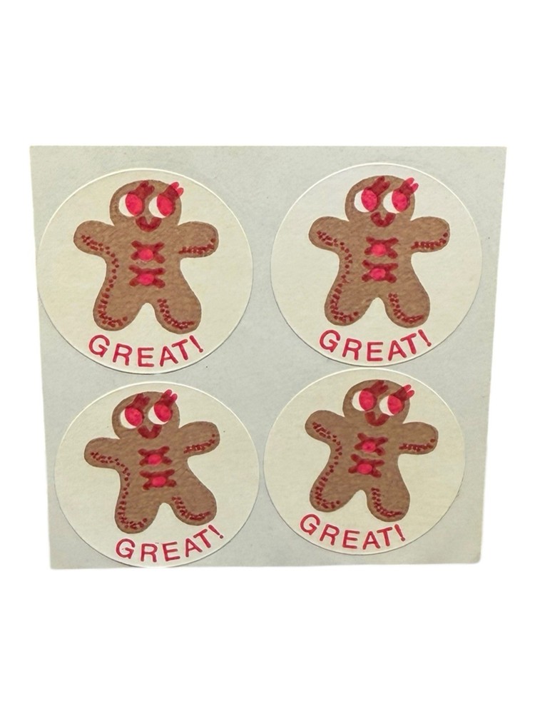 Vintage Matte CTP Creative Teaching Press Scratch And Sniff Stickers Gingerbread