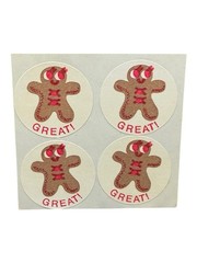 Vintage Matte CTP Creative Teaching Press Scratch And Sniff Stickers Gingerbread