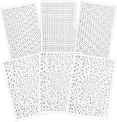 Clear Rhinestones Stickers, 2100Pcs Self Adhesive Rhinestones for Face, Bling Je