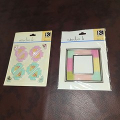 K&Company Scrapbooking Embellishments Lot 8 Packs Brads Metal Art Charms