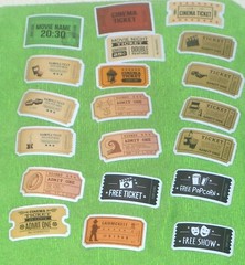 Junk Journal Cinema & Concert Ephemera Tickets / (VGC) New in Open Pkg / Lot 151