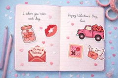Valentine’s Sticker Set – 14 Piece