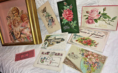 CraftingLove/Valentines Junkin’ Box-13 Plus Pounds-Ephemera, Junk Jewelry, etc.