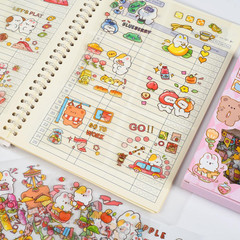 Cute Cartoon Animals Scrapbook Stickers – 100 Sheets Kawaii Aesthetic Transparen