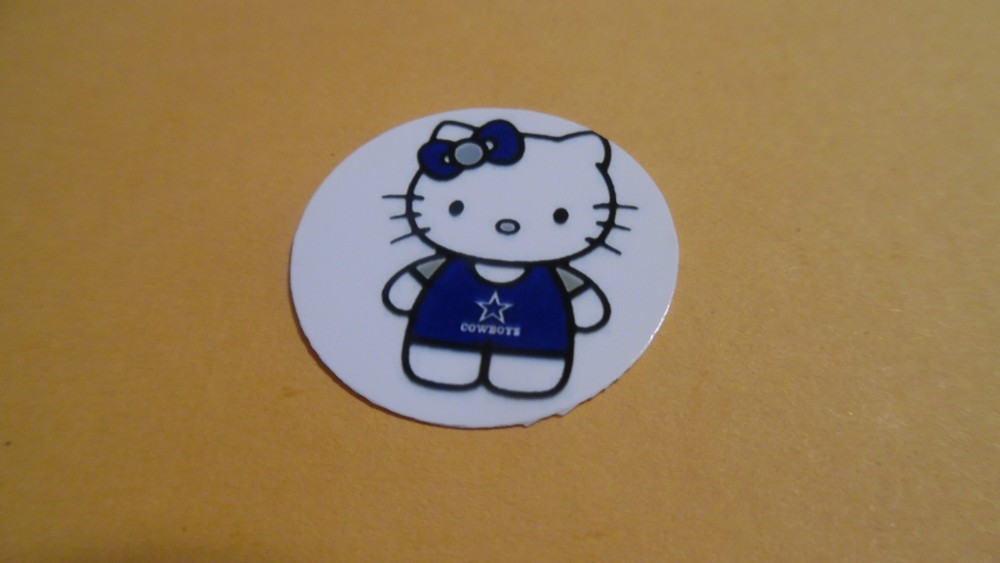 Pre Cut One Inch Bottle Cap Images Hello Kitty Dallas Cowboys Free Shipping