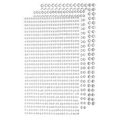 1532Pcs 3 Sheets Rhinestone Stickers 3/4/5 mm Self Adhesive Silver