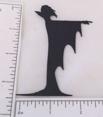 Tim Holtz Halloween Die Cuts * Ghoulish Vampire * Set of 12 * Black Cardstock
