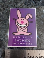 Happy Bunny Sticker Jim Benton Cute Funny Humor Vending Machine Sticker