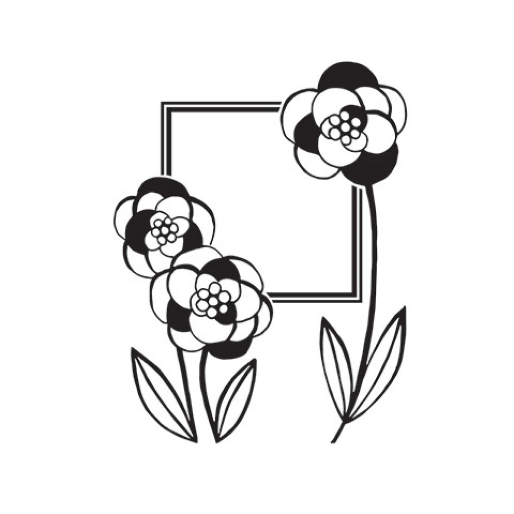#139 Darice Embossing Folder Essentials THREE FLOWER SQUARE 30041352