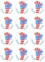 VINTAGE 80s MATTE CTP Sniff Stickers – CANDY CANE – GREAT SCENT!