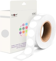 1000 Pack White 0.5 Inch Round Dot Stickers – Color Code Labels for Every Need