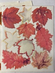 Vintage FALL LEAVES Sticker Sheets Scrapbook Planner Craft Stickers Lot