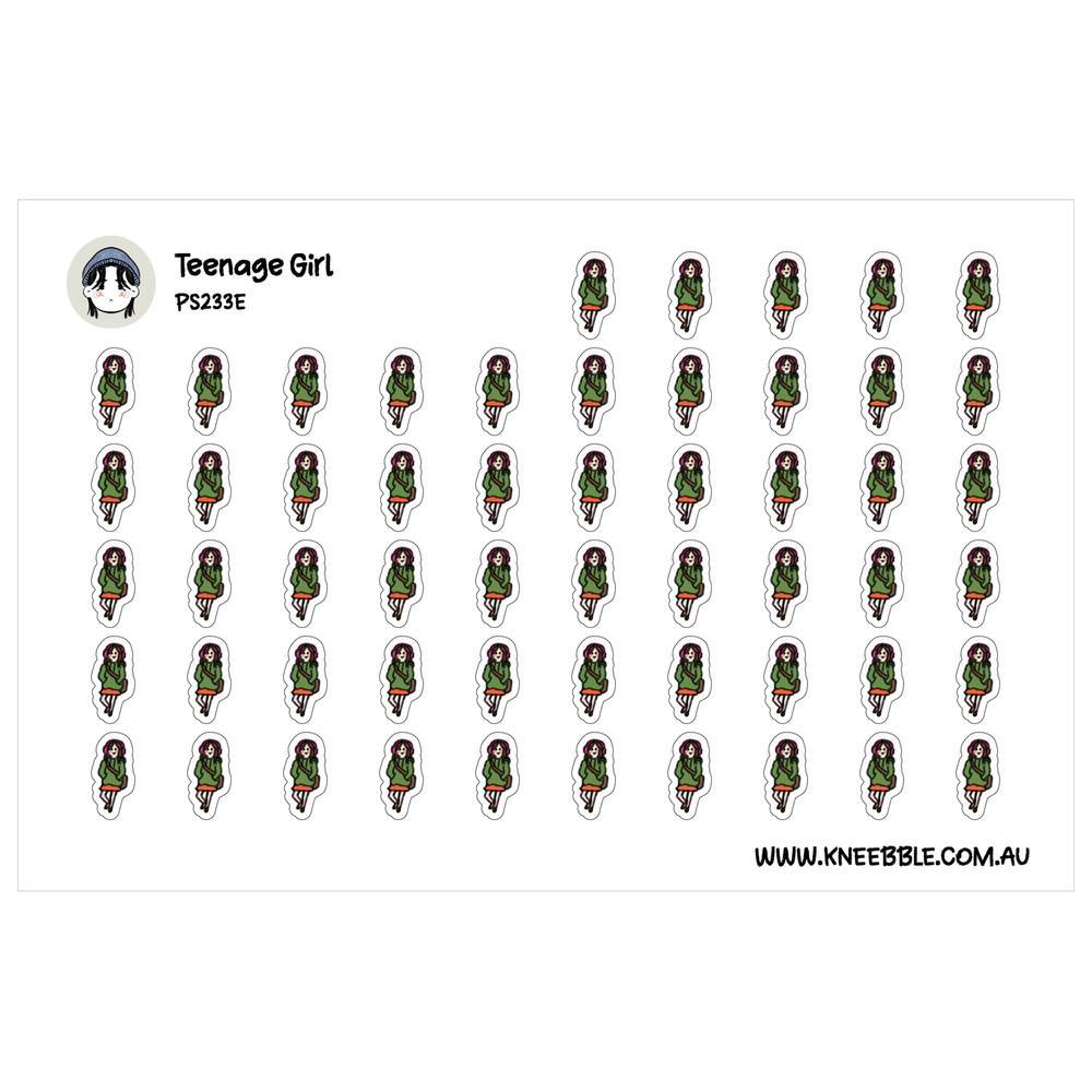 Teenage Girl Female Adolescent Planner Stickers – Family Icons