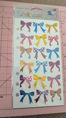 Vintage Stickopotamus Sparkle Glitter Bows New And Pack