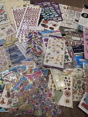 HUGE Lot 75+ Sheets Scrapbooking / Art Supplies / Embellishments Stickers Stamps