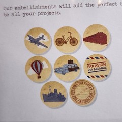 Embellishments Chic Tags Junk Journal/Scrapbook Journaling Tags TRAVEL Theme