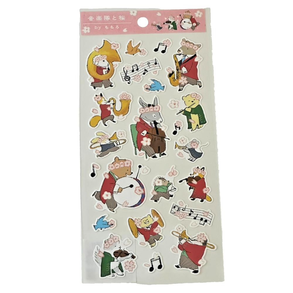 Active Co. Animals Spring Paper Seal Japanese Sticker Sheet