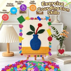 1000 Pcs Glitter Foam Stickers – Colorful Self-Adhesive Geometric Art Supplies