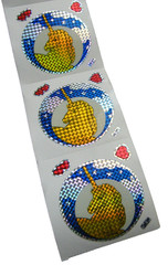 10 Vtg 80s UNICORN Foiled Prism Sticker Celestial Moon Star Heart Holographic 3″