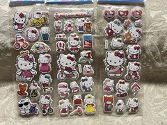 Retro Vintage Look Hello Kitty 3D Bubble Puffy Stickers 3 sets (#41)