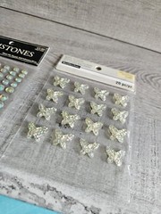 Sticker Lot Gemstones Scrapbooking 3D Stickers Butterflies Bling Spring #117