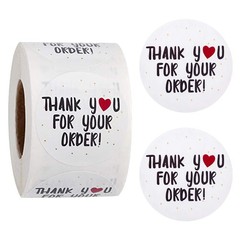 500Pcs 1.5″/2.5″ Thank You For Your Order Stickers Small Business Envelope Lable