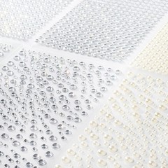 2100 Clear Rhinestone Stickers Self Adhesive Rhinestone and Pearl, Shiny Diamond