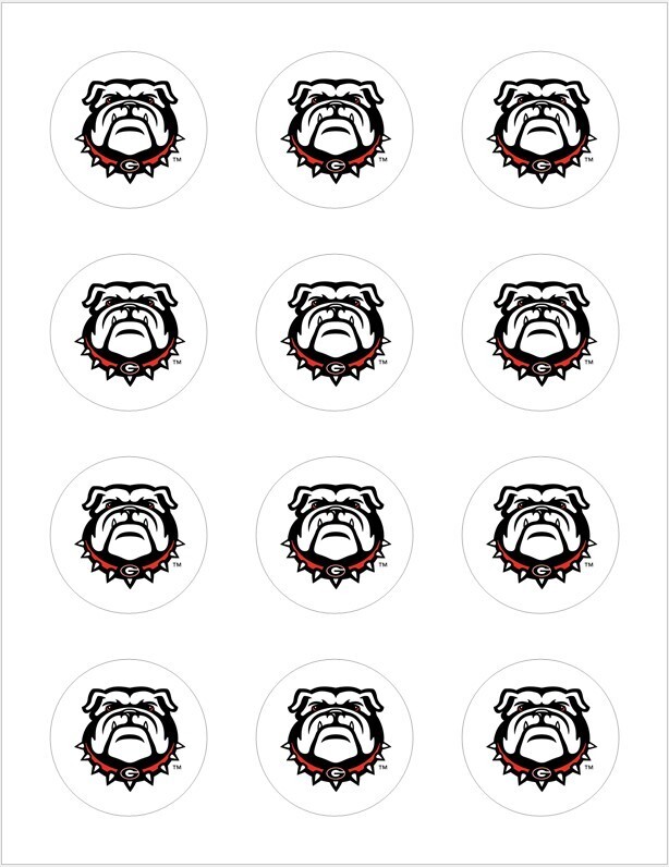 Digital Printable Stickers/Cropped Georgia Bulldog Decals/Downloadable